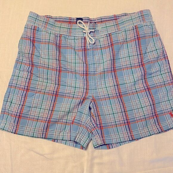 Ralph Lauren Plaid Swim Trunks - Picture 1 of 6